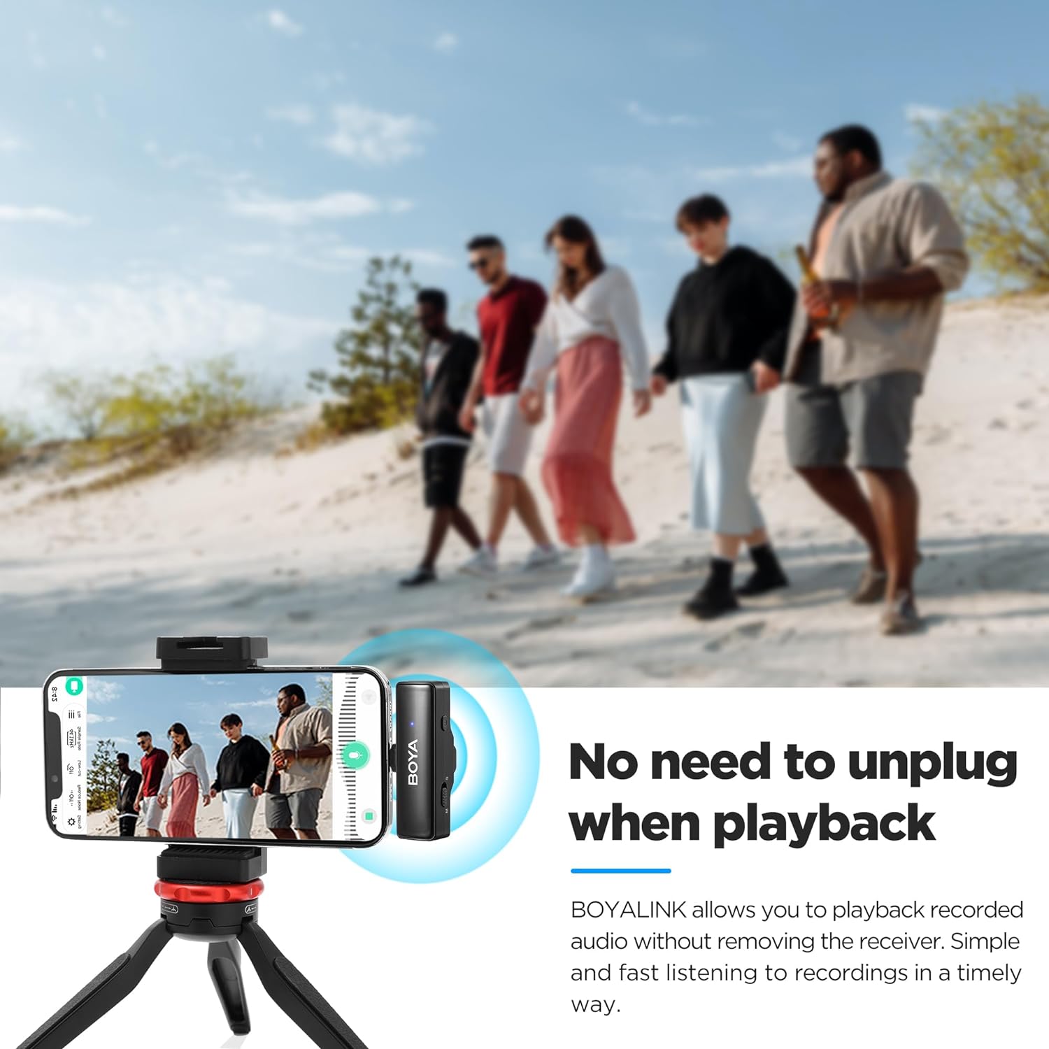Boya BOYALINK Wireless Lavalier Microphone 2.4GHz Dual Channel Lapel Microphone System for Smartphones Boya BOYALINK Wireless Lavalier Microphone 2.4GHz Dual Channel Lapel Microphone System for Smartphones