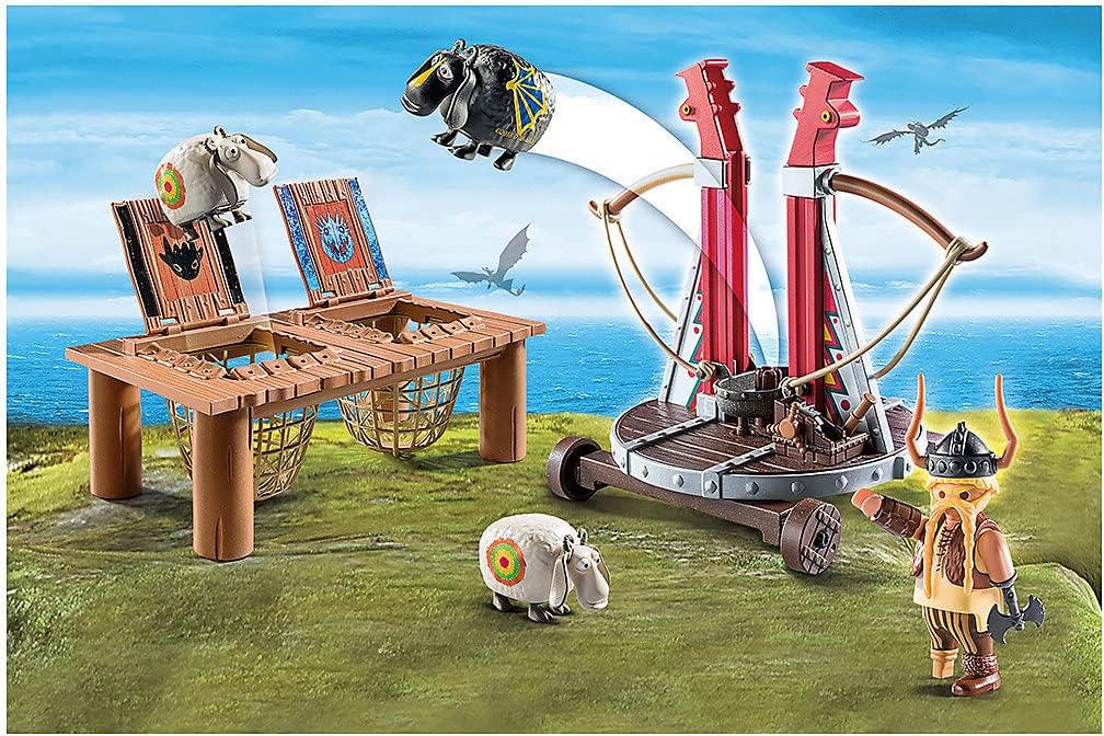 Playmobil Gobber with Sheep Launcher Dragon Adventures