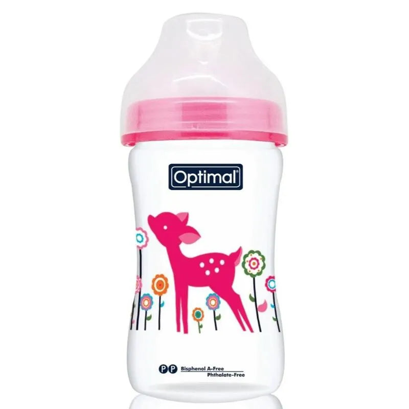Optimal Extra Wide Neck Feeding Bottle 240ml – Safe & Easy