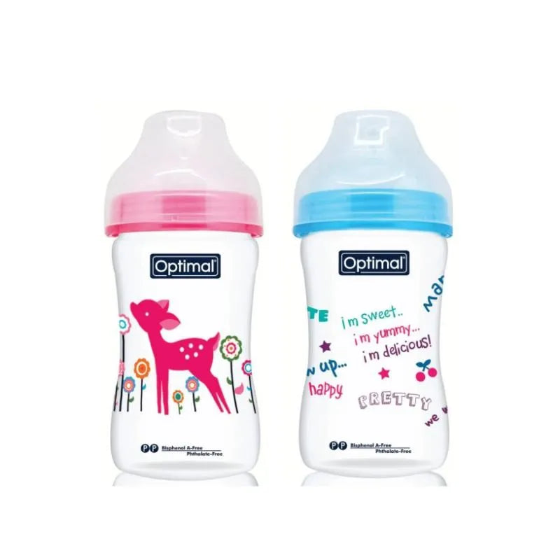 رضاعة أوبتيمال واسعة العنق 240 مل – آمنة وسهلة الاستخدام