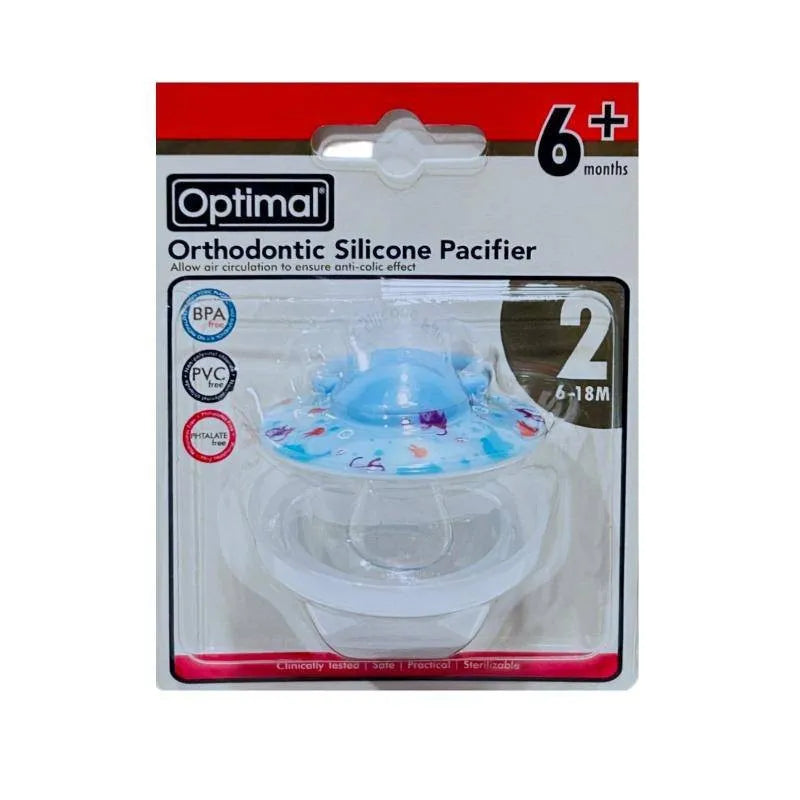 Optimal Orthodontic Silicone Pacifier – 6+ Months Optimal Orthodontic Silicone Pacifier – 6+ Months