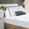 Givi Lulu 3-Piece King Fitted Sheet Set - White & Taupe