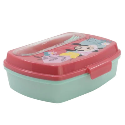 STOR FUNNY SANDWICH BOX WITH CUTLERY MINNIE MOUSE BEING MORE MINNIE