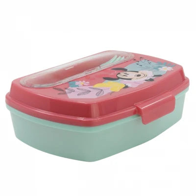 STOR Funny Sandwich Box with Cutlery - Minnie Mouse STOR Funny Sandwich Box with Cutlery - Minnie Mouse