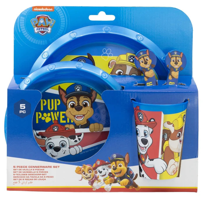 Stor 5 Pcs Paw Patrol Cutlery Set - Fun & Safe for Kids