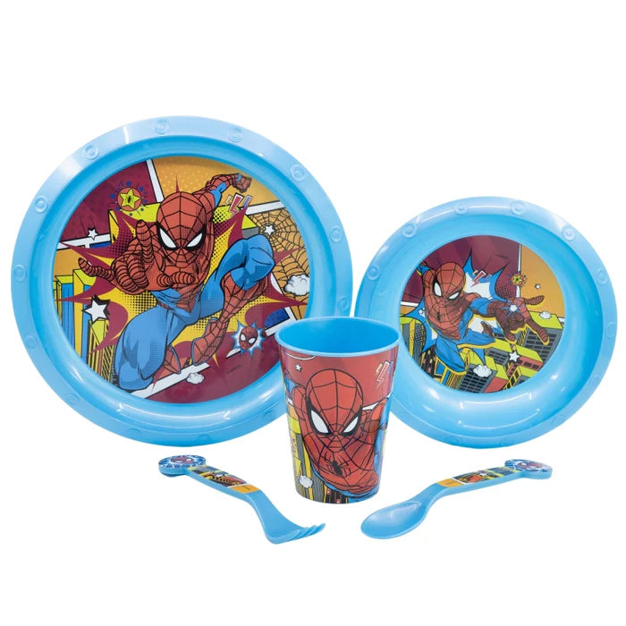 Stor 5 Pcs Spiderman Cutlery Set - Fun & Safe for Kids Stor 5 Pcs Spiderman Cutlery Set - Fun & Safe for Kids