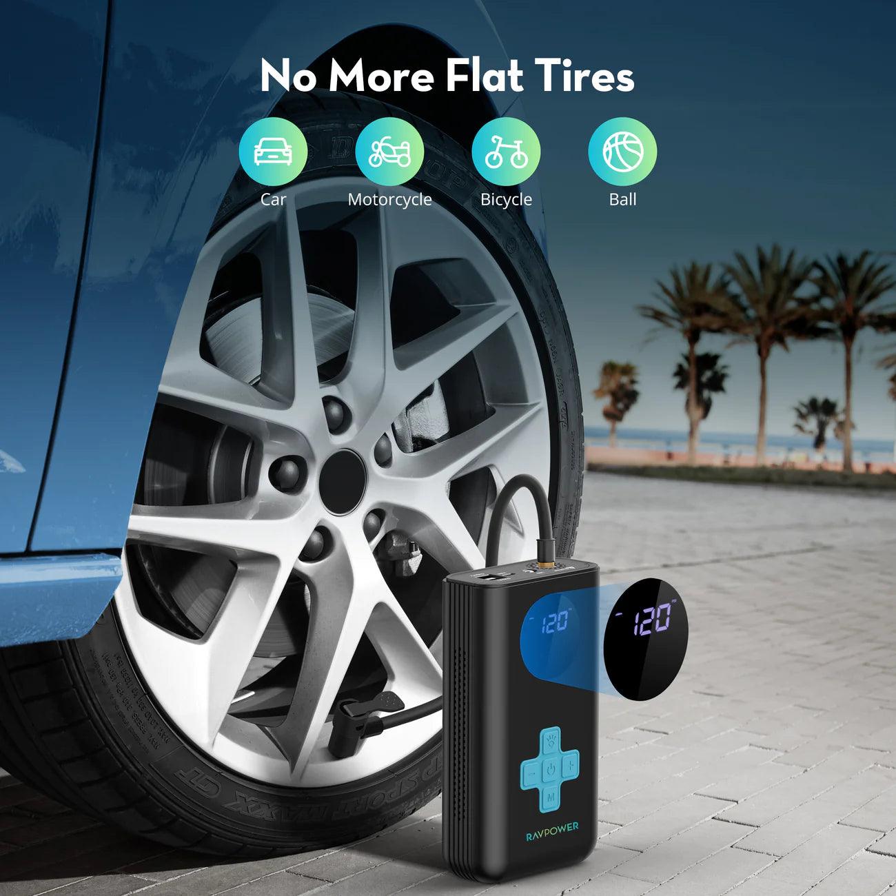 RAVPower RPPB244 Car Jump Starter with air compressor 11200 mAh