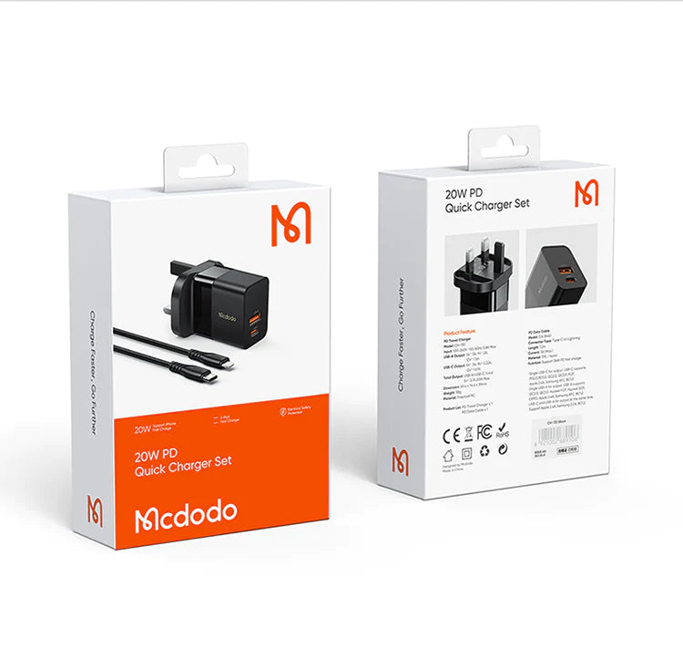 Mcdodo Hydrogen Series 20W Charger Cable Set EU