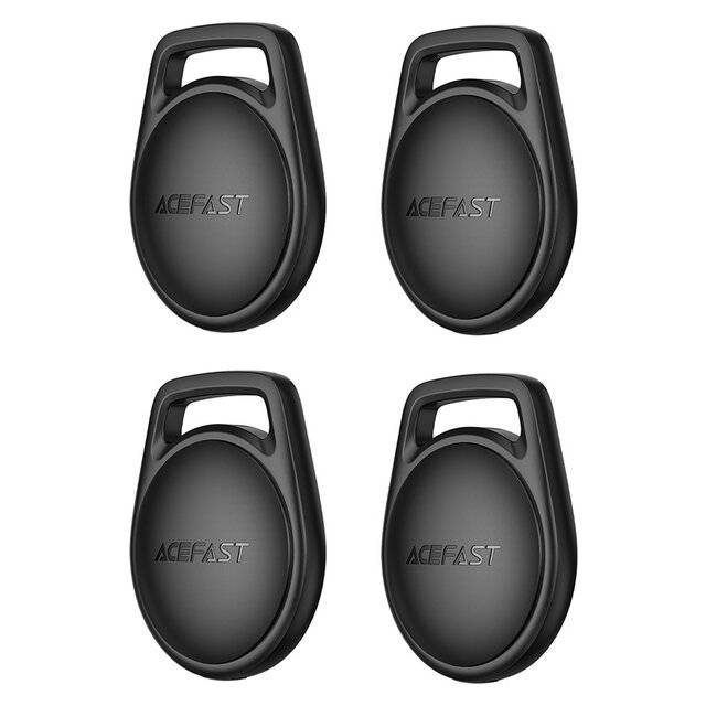 ACEFAST S2 Button Tracker – 4-Pack | Apple Find My | MFi Certified | 12-Month Battery | Keys, Bags & Bike Locator