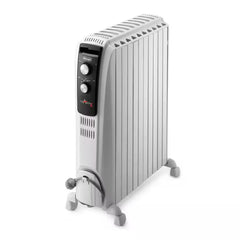 DeLonghi Oil Filled Radiator 2500W - 10 Fins with Chimney Effect Design