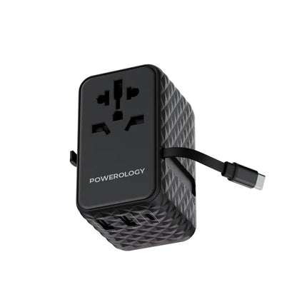 محول باورولوجي العالمي 20 واط ومنفذي 15 واط PD USB A 