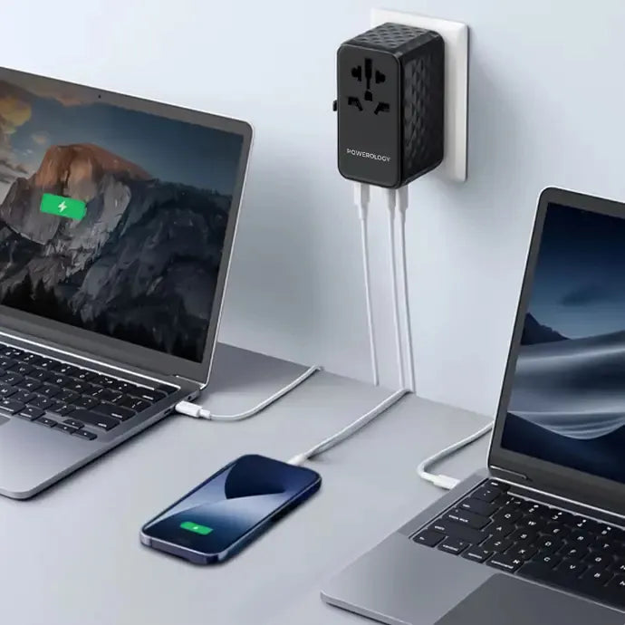 محول باورولوجي العالمي 20 واط ومنفذي 15 واط PD USB A 