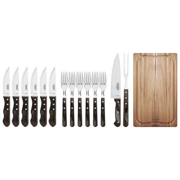طقم أدوات باربكيو Tramontina Churrasco Polywood طقم أدوات باربكيو Tramontina Churrasco Polywood