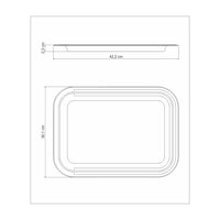 Tramontina Ciclo 42×30cm Rectangular Stainless Steel Tray