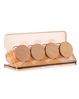 Madame Coco Sanvi 4-Piece Spice Jar Set – Glass Spice Containers with Lids