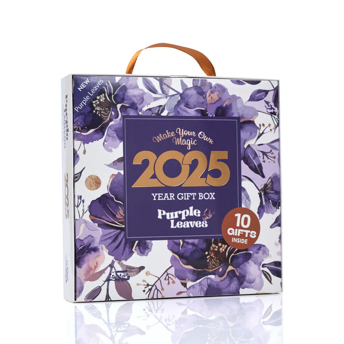 Mofkera Agenda Gift Set 2025 - Purple Leves