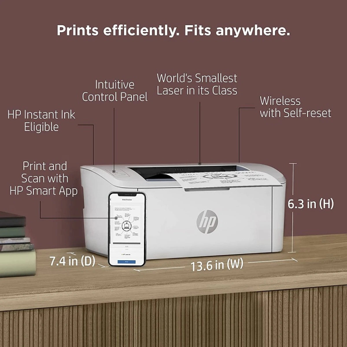 طابعة ليزر HP LaserJet M111W MONO 20 صفحة في الدقيقة 600 نقطة في البوصة A4 لاسلكية وواجهة USB للمنزل والمكاتب الصغيرة