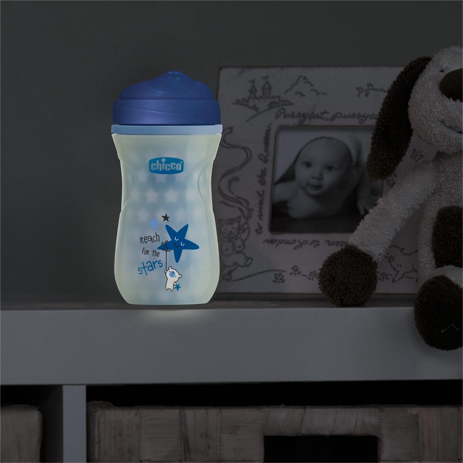 Chicco Glowing Cup 14M+ Leak-Proof & Keeps Drinks Warm - Light Blue Chicco Glowing Cup 14M+ Leak-Proof & Keeps Drinks Warm - Light Blue