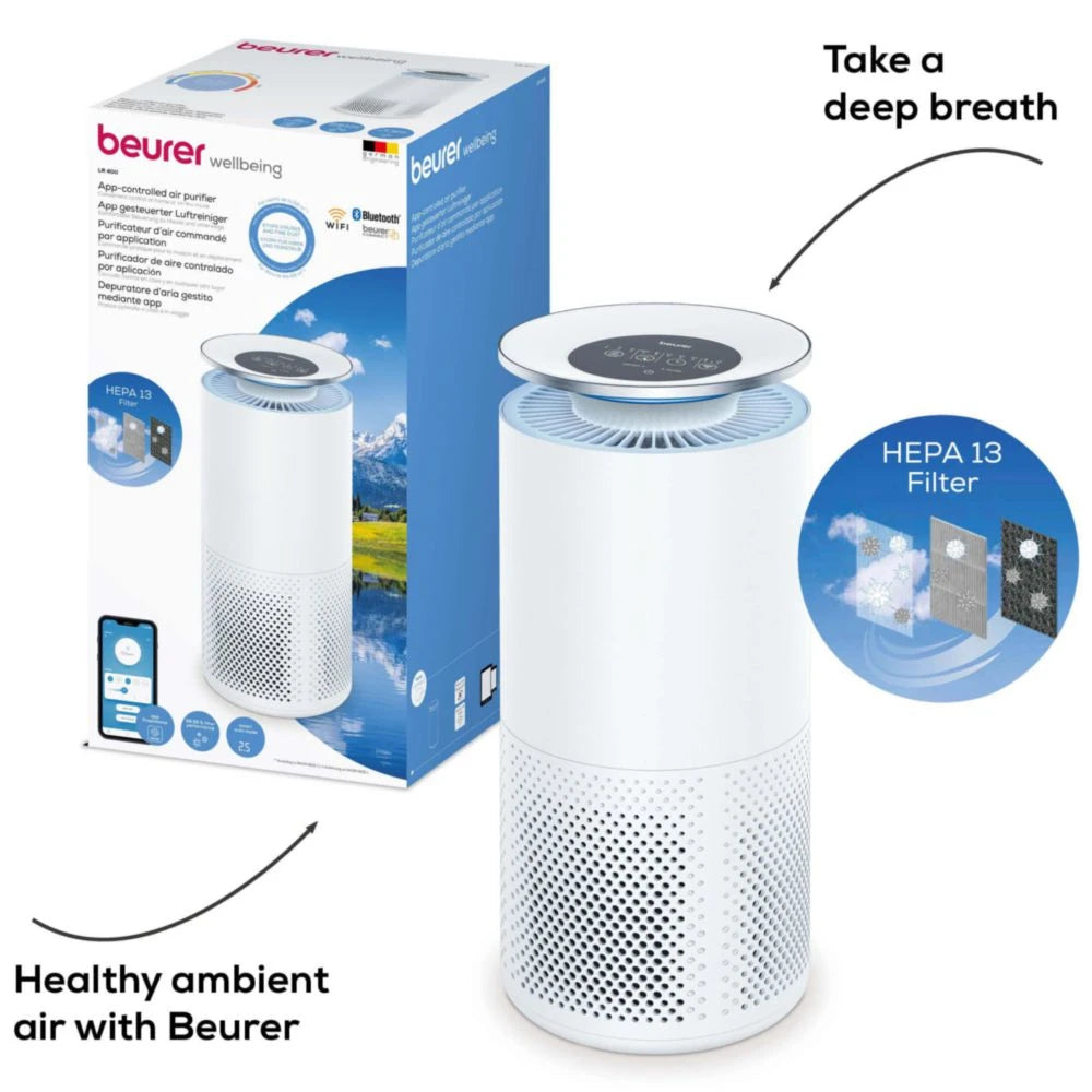 Beurer LR 400 Smart Air Purifier with Triple-Layer Filtration