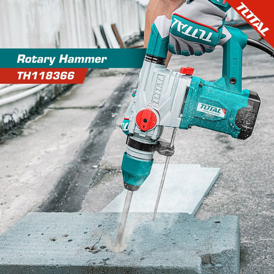 Total 1800W SDS Plus Rotary Hammer Ultimate Power & Precision Total 1800W SDS Plus Rotary Hammer Ultimate Power & Precision