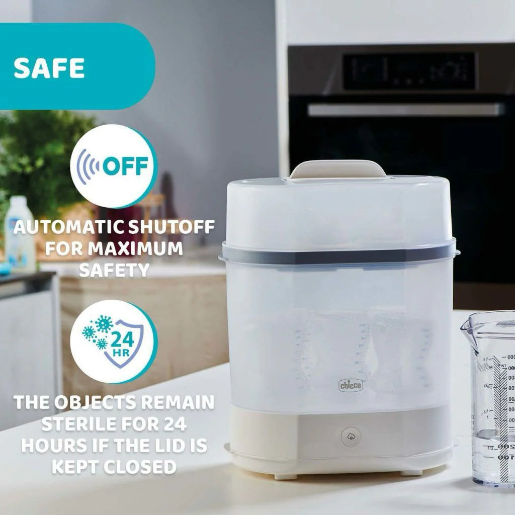 Chicco 3-in-1 Steam Sterilizer Fast & Chemical-Free Sanitization Chicco 3-in-1 Steam Sterilizer Fast & Chemical-Free Sanitization