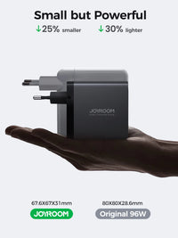 Joyroom 100W 3C1A Fast Charger with C to C Cable 1.2m - Black