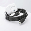 حزمة - شاحن مكعب Anker PowerPort III بقوة 20 واط + كابل Anker 322 من USB-C إلى Lightning بطول 3 أقدام