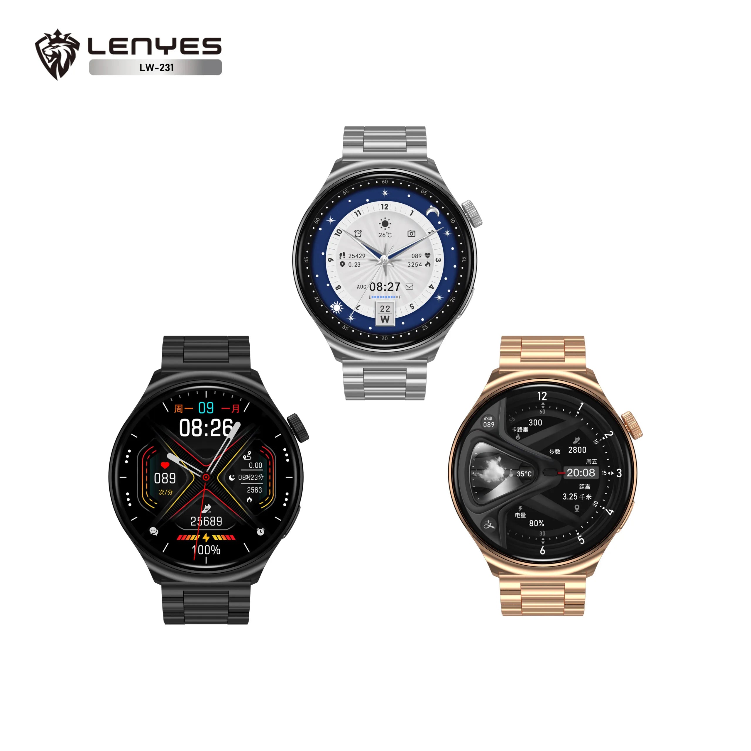 Lenyes Smart Watch 1.52” HD Screen 270mAh Battery Wireless Charging