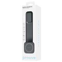Proove Block Magnetic Stick-On Car Mount - Magnetic Phone Holder, Black