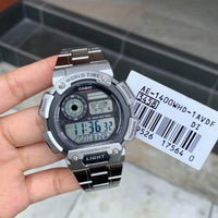 Casio Digital Illuminator World Time Silver St.Steel For Men