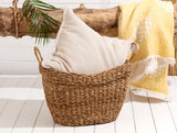 Madame Coco Delle Large Wicker Basket – Premium Natural Rustic Storage Basket for Home