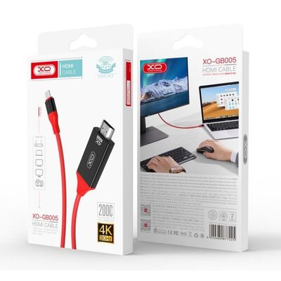 XO GB-005 Type-C to HDMI 4K Cable – 2 Meters XO GB-005 Type-C to HDMI 4K Cable – 2 Meters