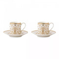 طقم فناجين قهوة 4 قطع 80 مل Pozzi Milano Golden