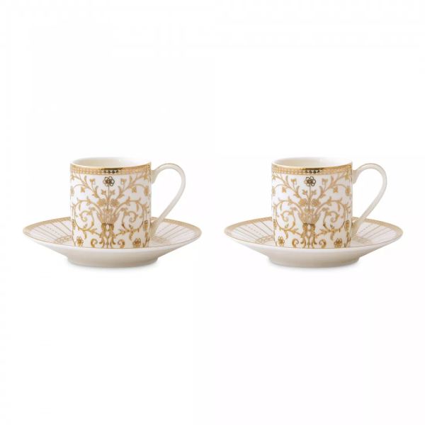 Pozzi Milano Golden Coffee Cup Set 4 pcs 80 ml