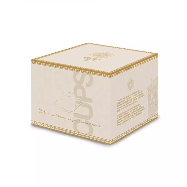 Pozzi Milano Golden Coffee Cup Set 4 pcs 80 ml