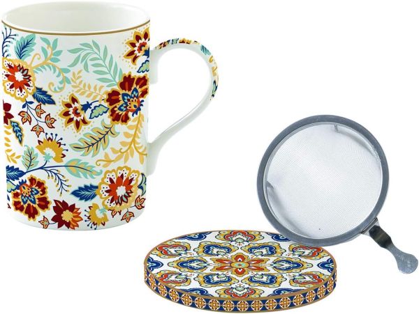 Easy Life 350ml Mug Set with Infuser & Lid – Multi Colors