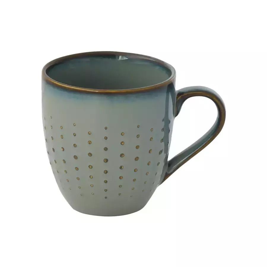 Easy Life Drops Mug 350ml – White / Celadon