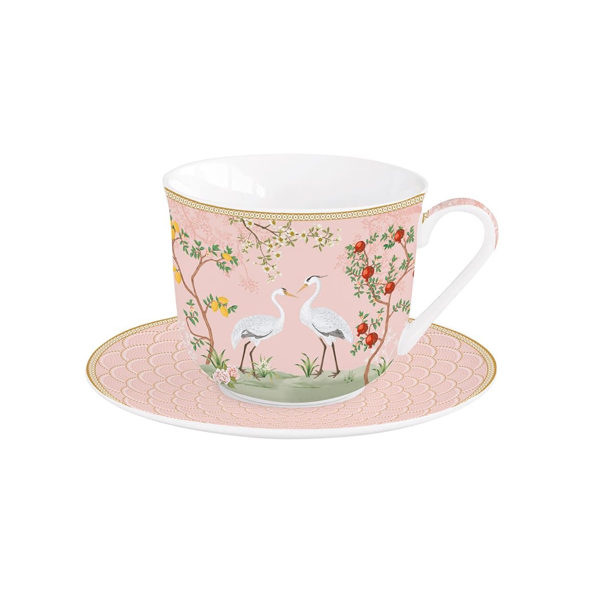 Easy Life Jardin De Reves Cup & Saucer Set 370ml - 2pcs