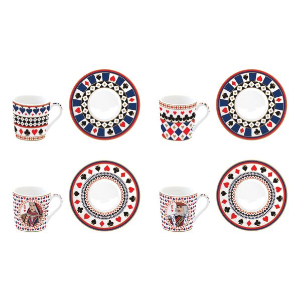 Easy Life Casino Royale 8-Piece Coffee Cup Set 100ml