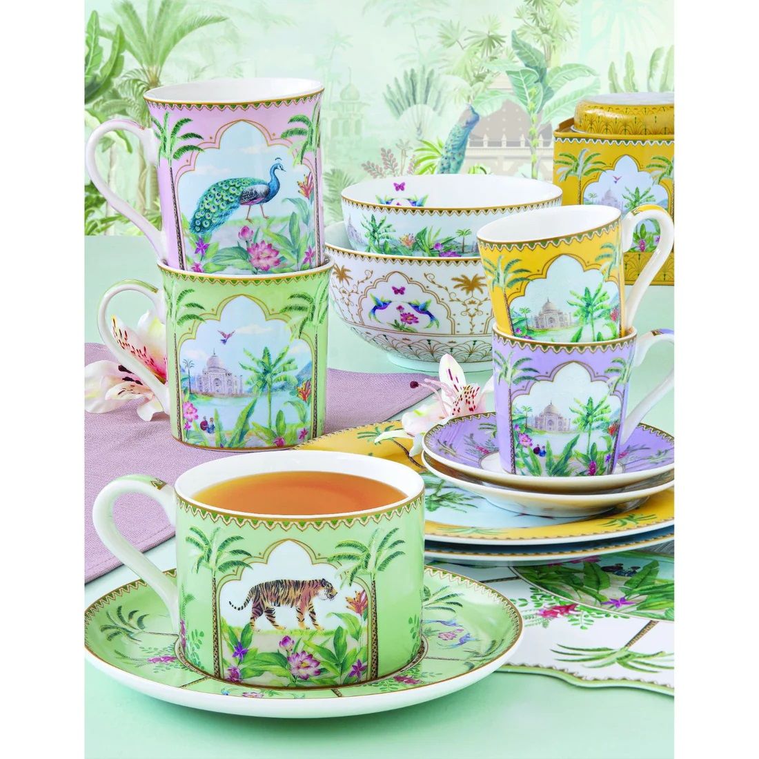 Easy Life Paradise Sauvage 12-Piece Coffee Set – Multicolored