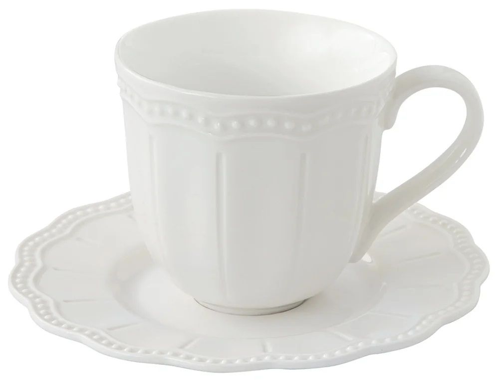 Easy Life Elite Porcelain Cup & Saucer – White – 250ml