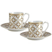 Easy Life Deco Coffee Cup Set 4pcs 80ml – Gold & White