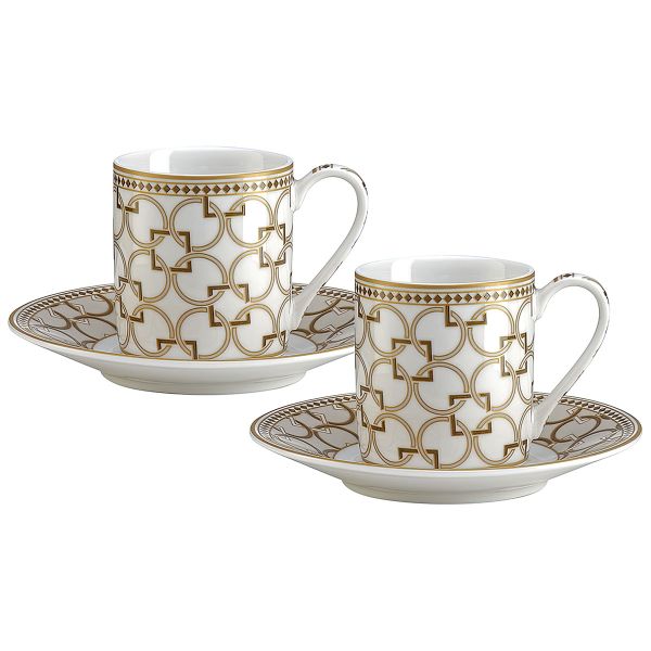 طقم فناجين قهوة 4 قطع 80 مل Easy Life Deco – ذهبي وأبيض طقم فناجين قهوة 4 قطع 80 مل Easy Life Deco – ذهبي وأبيض