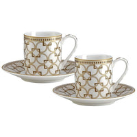 طقم فناجين قهوة 4 قطع 80 مل Easy Life Deco – ذهبي وأبيض