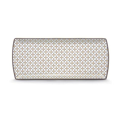 Easy Life Charles Serving Plate 35×15cm – Blue & Gold