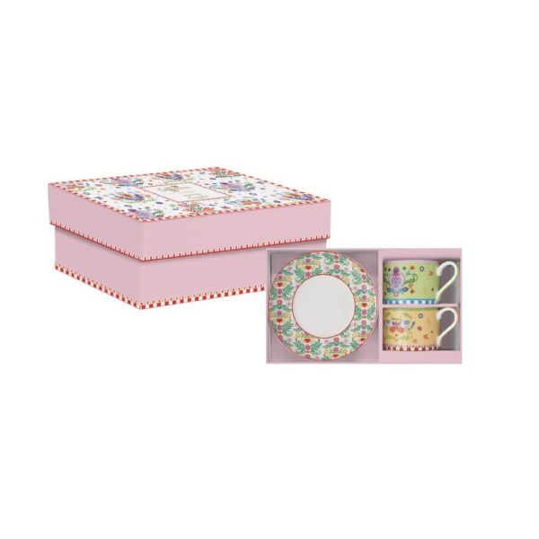 طقم فناجين شاي 4 قطع 240 مل من Easy Life Spring Folk - ألوان متعددة