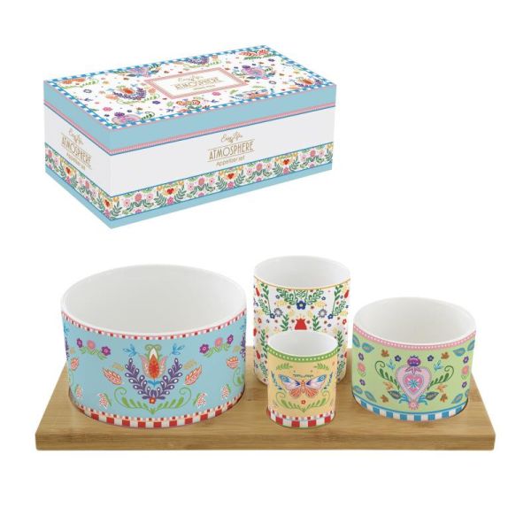 Easy Life Spring Folk 5-Piece Appetizer Set - Multicolor Easy Life Spring Folk 5-Piece Appetizer Set - Multicolor