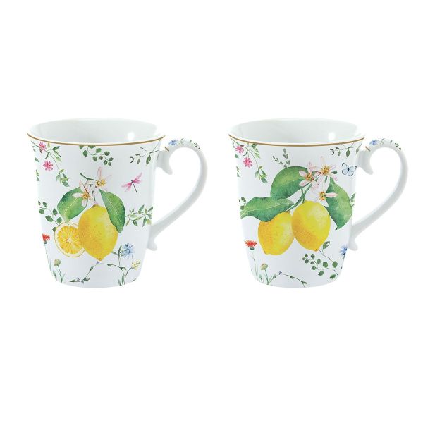 طقم كوبين 275 مل Easy Life Fleurs et Citrons – ألوان متعددة