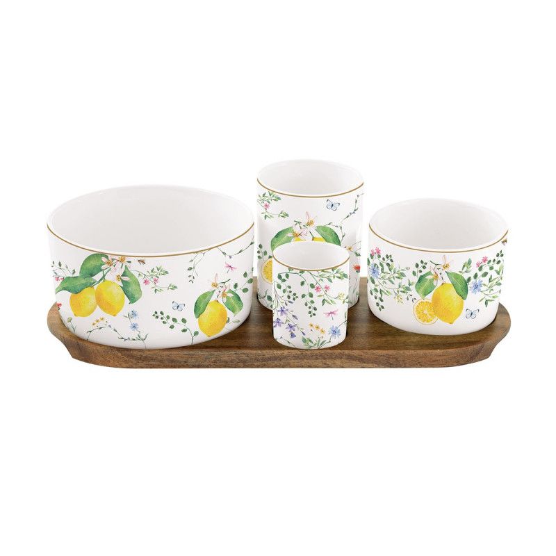 طقم مقبلات 5 قطع Easy Life Fleurs et Citrons – ألوان متعددة