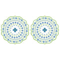 Easy Life Flowers Garden 23cm Bowl - Blue & Green